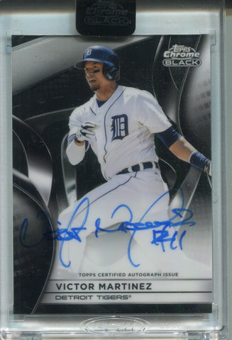 2025 Victor Martinez Topps Chrome Black AUTO AUTOGRAPH #CBA-VM Detroit Tigers