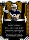 2025 Ethan Grunkemeyer Leaf Metal PURPLE AUTO 5/5 AUTOGRAPH #MA-EG1 Penn State Nittany Lions