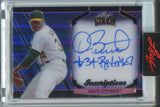 2024 Dave Stewart Leaf Metal INSCRIPTIONS BLUE AUTO 035/100 AUTOGRAPH #MI-DS1 Oakland A's