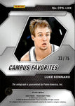 2024 Luke Kennard Panini Prizm Draft Picks CAMPUS FAVORITES BLUE CRACKED ICE AUTO 33/75 Atlanta Hawks #CFS-LKK