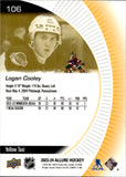 2023-24 Logan Cooley Upper Deck Allure YELLOW TAXI ROOKIE RC #106 Phoenix Coyotes