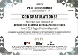2023 Paul Goldschmidt Topps Pristine AROUND THE DIAMOND JERSEY AUTO 88/99 AUTOGRAPH RELIC #ADR-PG St. Louis Cardinals