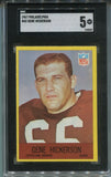 1967 Gene Hickerson Philadelphia SGC 5 #42 Cleveland Browns 0339