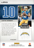 2020 Justin Herbert Panini Playoff RED BEHIND THE NUMBERS #BTN-26 Los Angeles Chargers