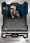 2023 Christian Gonzalez Panini Prizm No Huddle SILVER DISCO ROOKIE VARIATION RC #341 New England Patriots