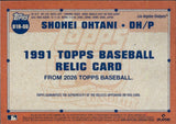 2026 Shohei Ohtani Topps 1991 DESIGN BLUE BORDER JERSEY 050/150 RELIC #91R-SO Los Angeles Dodgers