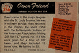 1955 Owen Friend Bowman #246 Boston Red Sox BV $20