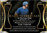 2025 Tim Tebow Leaf In the Game Used OCTO SWATCH BLUE FOIL RARE MATERIALS JERSEY 7/7 RELIC #RM-27 New York Mets