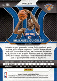 2020-21 Immanuel Quickley Panini Prizm HOLO SILVER ROOKIE RC #296 New York Knicks