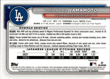 2024 Yoshinobu Yamamoto Bowman Chrome Mega Box GREEN REFRACTOR ROOKIE 93/99 RC #73 Los Angeles Dodgers