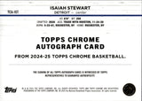 2024-25 Isaiah Stewart Topps Chrome Sapphire ORANGE REFRACTOR 08/25 #TCS-IST Detroit Pistons