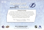 2023-24 Andrei Vasilevskiy Upper Deck Engrained SIGNATURE SHOTS AUTO 06/49 AUTOGRAPH #SS-AV Tampa Bay Lightning "NRMT CORNERS"