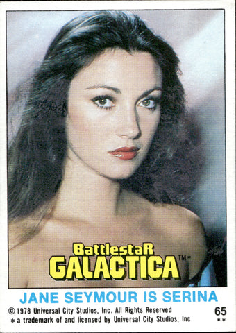 1978 Jane Seymour is Serina Topps Battlestar Galactica #65 *SURFACE MARKS*