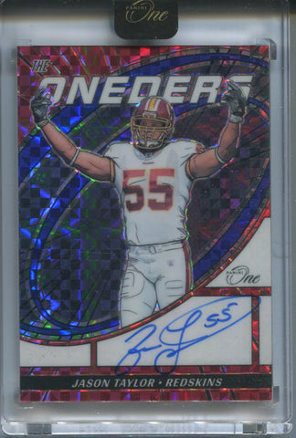 2023 Jason Taylor Panini One BLUE THE ONEDERS AUTO 20/75 AUTOGRAPH #360 Washington Redskins HOF
