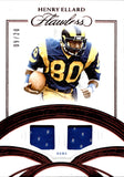 2025 Henry Ellard Panini Flawless RED FOIL DUAL GAME USED JERSEY 09/20 RELIC #GUM-HED Los Angeles Rams