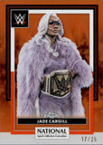 2026 Jade Cargill Topps Chrome WWE The National Sports Collector Convention Exclusive Orange Refractor 17/25 #WWE-45 Friday Night Smackdown