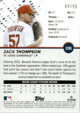 2023 Zack Thompson Topps Pristine ROOKIE PURPLE REFRACTOR 69/99 RC #230 St. Louis Cardinals