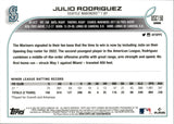 2022 Julio Rodriguez Topps Chrome Update Series ROOKIE RC #USC150 Seattle Mariners 5