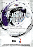 2026 John Stockton Topps Motif ACRYLIC DRIP AUTO 37/39 AUTOGRAPH #ADA-JS Utah Jazz HOF