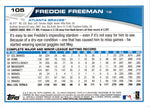 2013 Freddie Freeman Topps SP PHOTO VARIATION #105 Atlanta Braves
