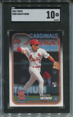 2024 Masyn Winn Topps Series 2 ROOKIE RC SGC 10 #480 St.Louis Cardinals 4597