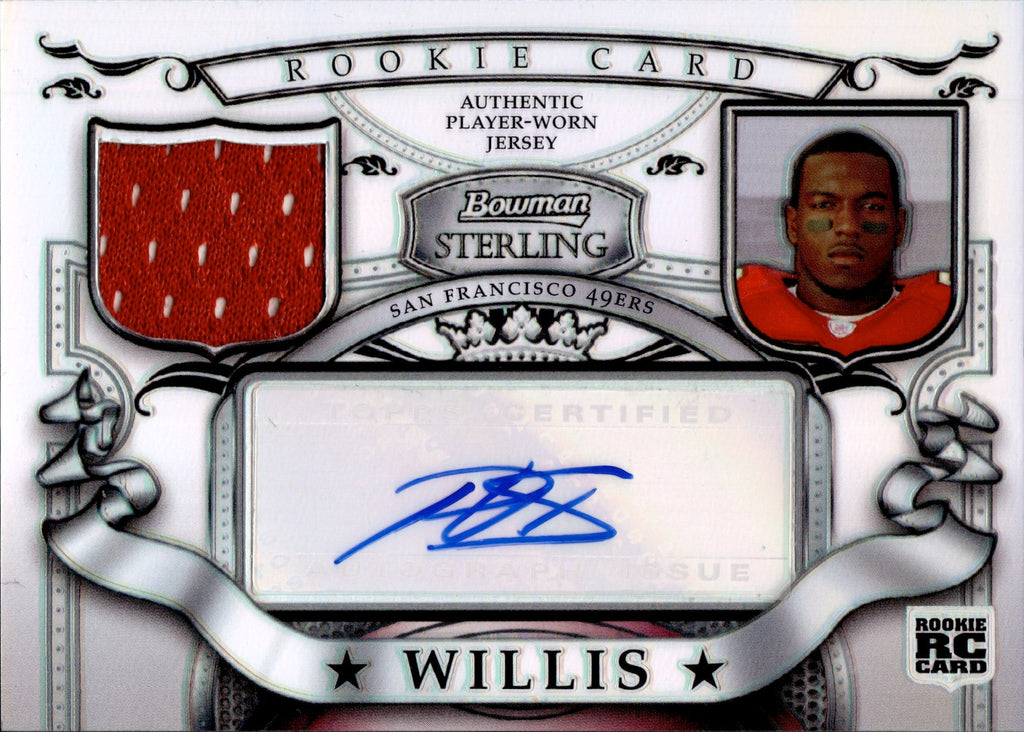 2007 Patrick Willis Bowman Sterling ROOKIE REFRACTOR JERSEY AUTO 006/1