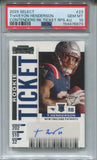 2025 TreVeyon Henderson Panini Select CONTENDERS ROOKIE TICKET AUTO AUTOGRAPH RC PSA 10 #23 New England Patriots 6873