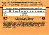 1989 Ken Griffey Jr. Donruss ROOKIE RC #33 Seattle Mariners HOF 3