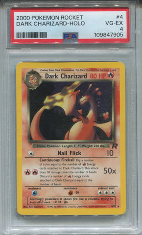 2000 Dark Charizard Pokemon Rocket HOLO PSA 4 #4 7905