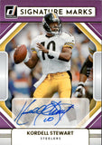 2022 Kordell Stewart Panini Donruss PURPLE SIGNATURE MARKS AUTO 09/10 AUTOGRAPH #SM-KS Pittsburgh Steelers