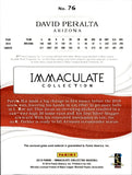 2019 David Peralta Panini Immaculate PLATINUM BLUE JERSEY 04/25 #76 Arizona Diamondbacks