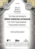 2023 Brett Baty Topps Transcendent ROOKIE SHOWCASE AUTO 02/20 AUTOGRAPH RC #TCRA-BBA New York Mets