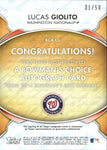 2016 Lucas Giolito Bowman's Best BOWMAN'S CHOICE ROOKIE AUTO 31/50 AUTOGRAPH RC #BCA-LG Washington Nationals