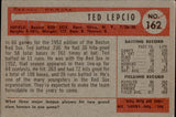 1954 Ted Lepcio Bowman #162 Boston Red Sox BV $20