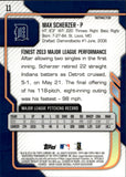 2014 Max Scherzer Topps Finest ORANGE REFRACTOR 17/25 #11 Detroit Tigers