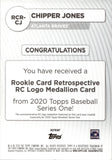 2020 Chipper Jones Topps ROOKIE CARD RETROSPECTIVE LOGO MEDALLION #RCR-CJ Atlanta Braves HOF
