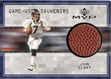 1999 John Elway Upper Deck MVP GAME-USED SOUVENIRS FOOTBALL #JE-S Denver Broncos