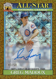 2026 Greg Maddux Topps Series Two 1991 DESIGN ALL-STAR GOLD MOJO REFRACTOR AUTOGRAPH 43/50 AUTO #91ASC-48 Chicago Cubs