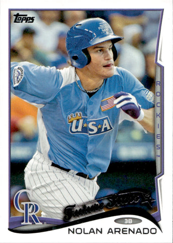 2014 Nolan Arenado Topps FUTURE STARS SP PHOTO VARIATION #275 Colorado Rockies