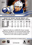 2025-26 Owen Power Upper Deck Extended Series UD EXCLUSIVES 18/100 #512 Buffalo Sabres