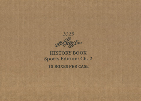 2025 Leaf History Book Sports Edition Chapter 2 Hobby, 10 Box Case *RELEASES 10/22*