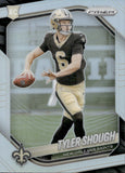 2025 Tyler Shough Panini Prizm SILVER PRIZM RC #327 New Orleans Saints 1