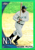 2010 Babe Ruth Topps Chrome WRAPPER REDEMPTION GREEN REFRACTOR 364/599 #222 New York Yankees
