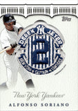 2020 Alfonso Soriano Topps UPDATE SERIES DEREK JETER'S FINAL SEASON COMMEMORATIVE PATCH CARD #JFP-AS New York Yankees
