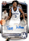 2025-26 Kam Williams Bowman 1ST BOWMAN PAPER PROSPECT RETAIL AUTOGRAPH AUTO #PA-MR Kentucky Wildcats