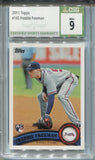 2011 Freddie Freeman Topps ROOKIE RC CSG 9 #145 Atlanta Braves 2044
