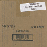 2026 Topps Holiday Baseball, 20 Mega Box Case