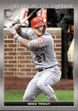 2022 Mike Trout Topps X DEREK JETER CALL OF THE CAPTAIN SILVER 68/99 #36 Anaheim Angels