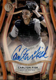 2025 Carlton Fisk Topps Tribute PILLARS OF THE GAME AUTOGRAPH ORANGE 21/25 AUTO #PTGA-CF Boston Red Sox