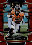 2021 Javonte Williams Panini Select CONCOURSE MAROON PRIZM ROOKIE 127/149 RC #57 Denver Broncos